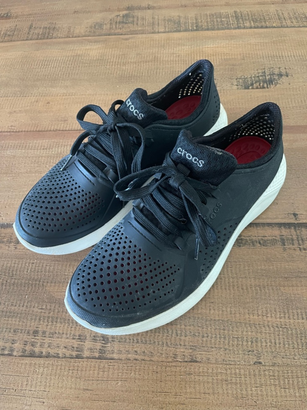 Crocs LiteRide Women's Black Sneakers 205234 Athletic Low Top